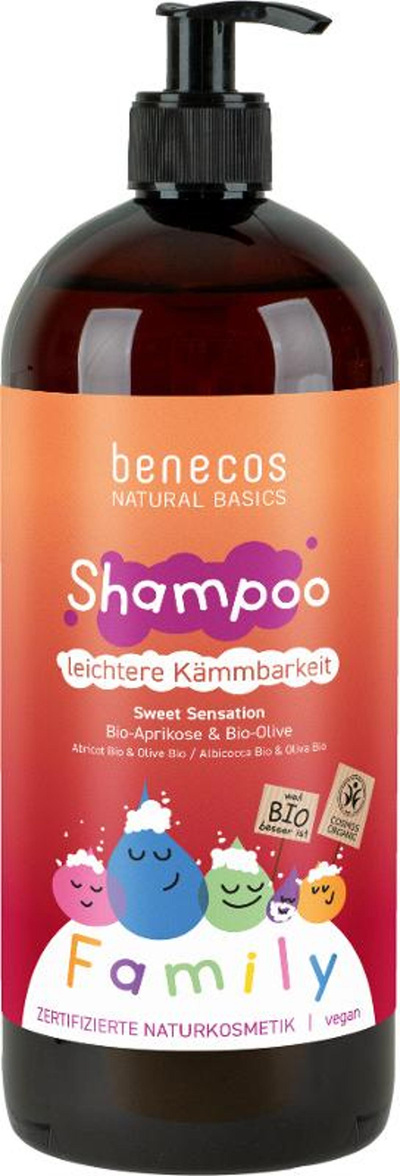 Produktfoto zu Benecos - Shampoo FAMILY Sweet Sensation Apricot Olive - 950 ml
