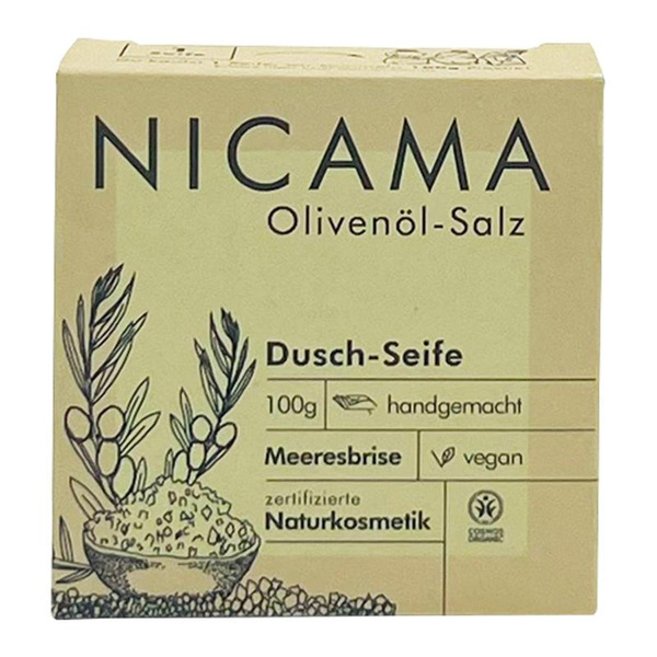 Produktfoto zu 100g - Nicama - Duschseife Olivenöl Salz
