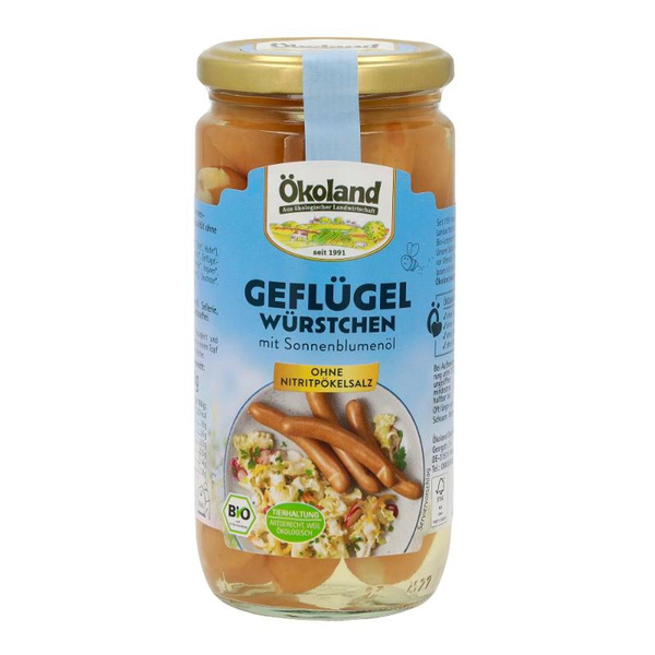 Produktfoto zu Ökoland - Geflügelwürstchen im Glas - 380g (6 Stück)