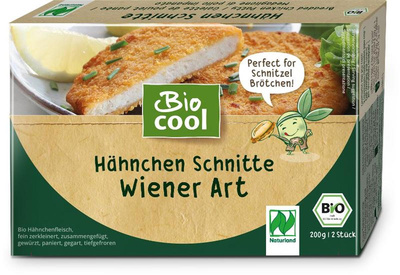 Produktfoto zu BioCool - Hähnchen Schnitte Wiener Art - 200g (2 Stück)