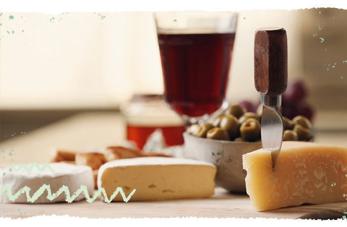 Wein und Käse
