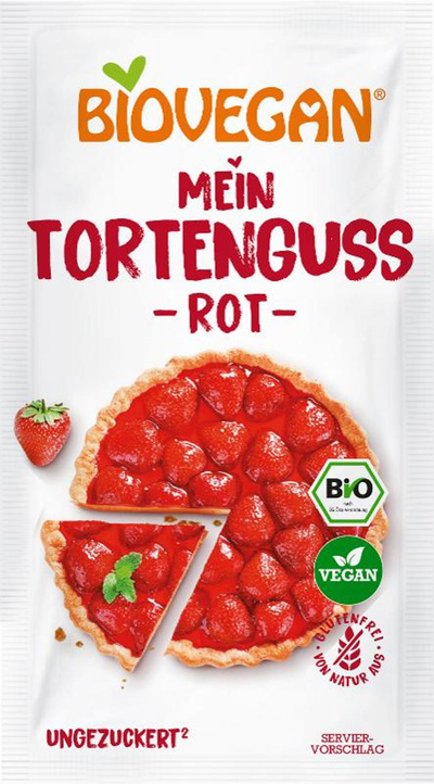 Produktfoto zu Biovegan - Tortenguss rot - 2 x 7g