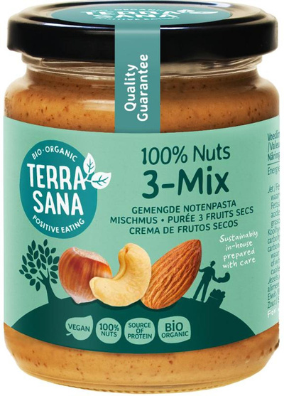 Produktfoto zu TerraSana - 3-Mix Nussmus - 250g