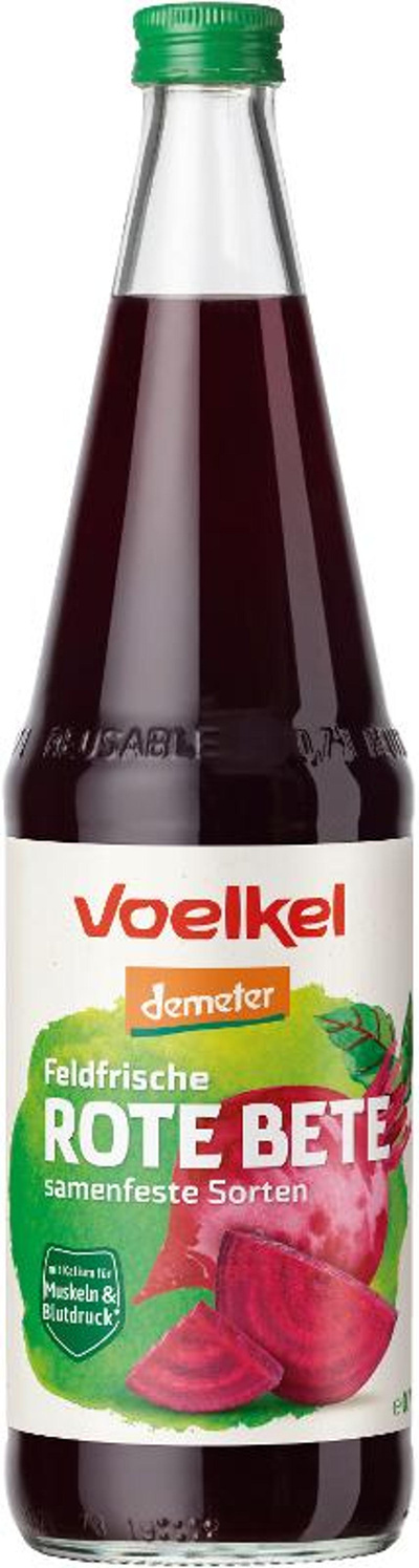 Produktfoto zu Voelkel - Rote Bete Saft, feldfrisch - 0,7l