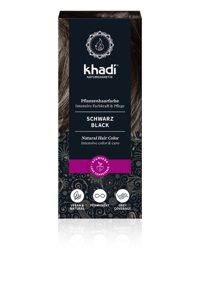 Produktfoto zu Khadi Haarfarbe Schwarz - 50 ml