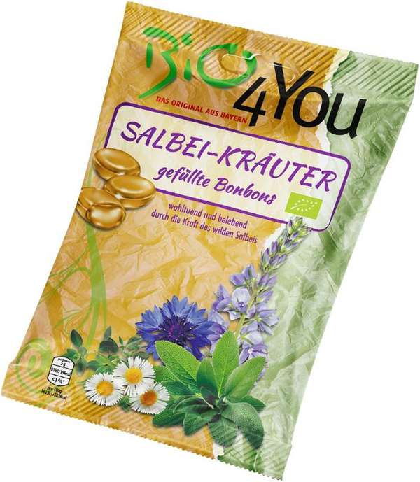 Produktfoto zu Bio4You - Salbei Kräuter Bonbons - 75g