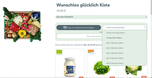 Biokiste abonieren