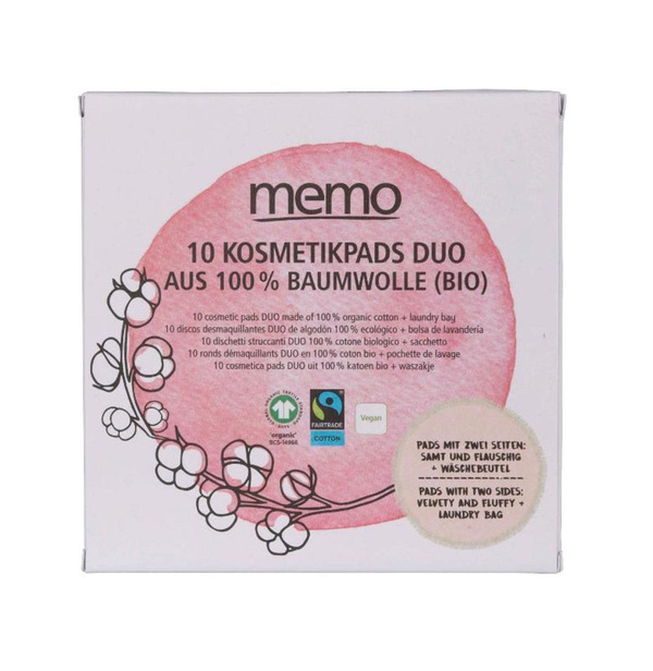 Produktfoto zu memo - Kosmetik Pads aus Baumwolle - 10 Stück