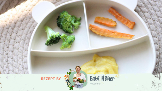 Rezeptbild für 434. Mein erster Gemüsebrei mit Sticks - Rezept by Hebamme Gabi Höher
