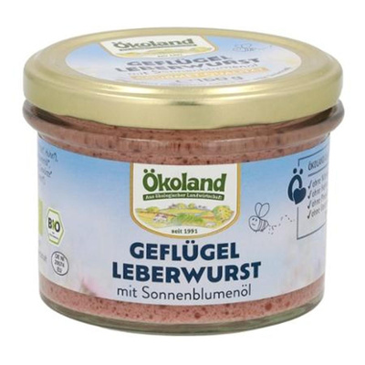 Produktfoto zu Ökoland - Geflügel Leberwurst - 160g