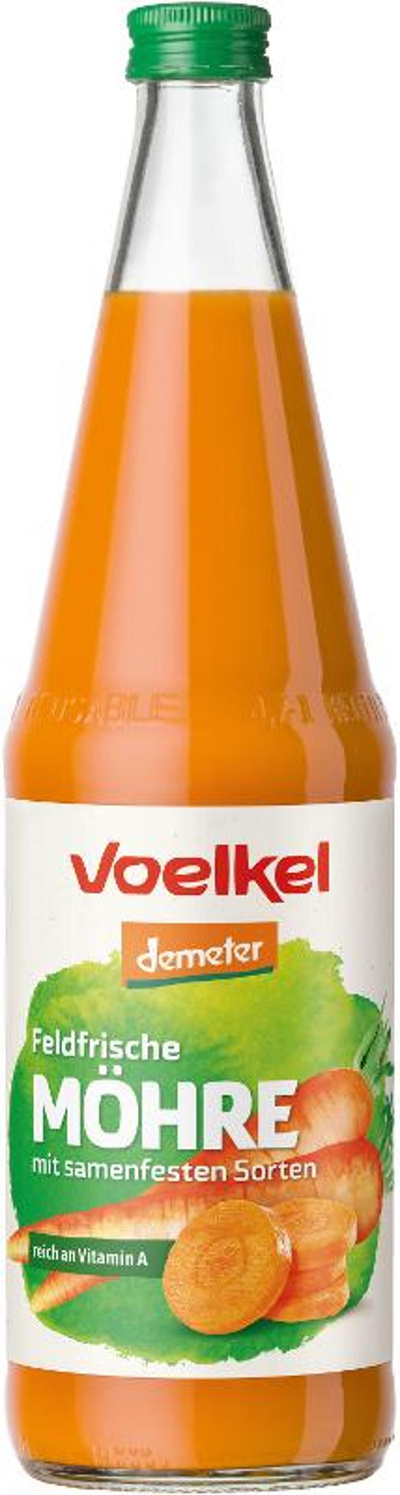 Produktfoto zu Voelkel - Möhrensaft feldrisch - 0,7l