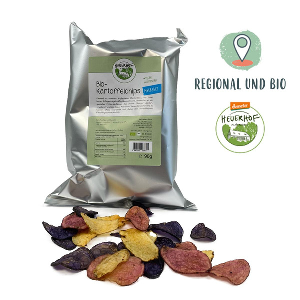 Produktfoto zu Heuerhof - Kartoffelchips Meersalz - 90g