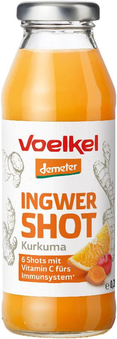 Produktfoto zu Voelkel - Shot Ingwer & Kurkuma - 0,28l