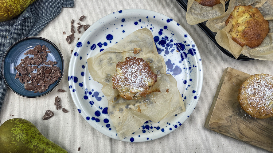 Rezeptbild für 393. Muffins mit Birne und Haselnuss