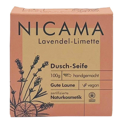 Produktfoto zu 100g - Nicama - Duschseife Limette Lavendel