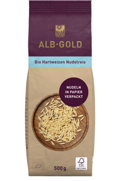 Produktfoto zu ALB-GOLD - Nudelreis (Kritharaki _ Orzo) - 500g