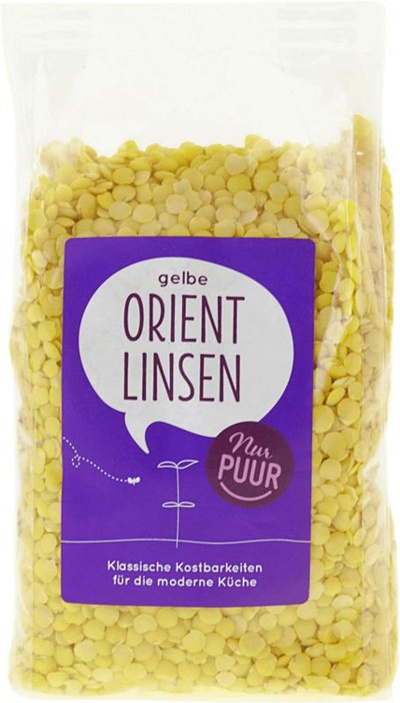 Produktfoto zu Nur Puur - Gelbe Orient Linsen - 500g