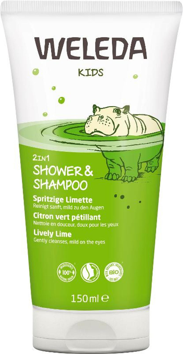 Produktfoto zu Weleda - Kids 2 in1 Shower & Shampoo Limette - 150ml