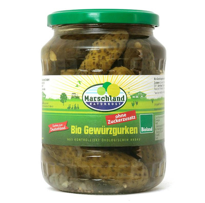 Produktfoto zu Marschland - Gewürzgurken ohne Zucker - 680g