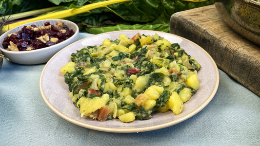 Rezept KW 18: Zucchini-Pfannkuchen mit Kokosmilch 