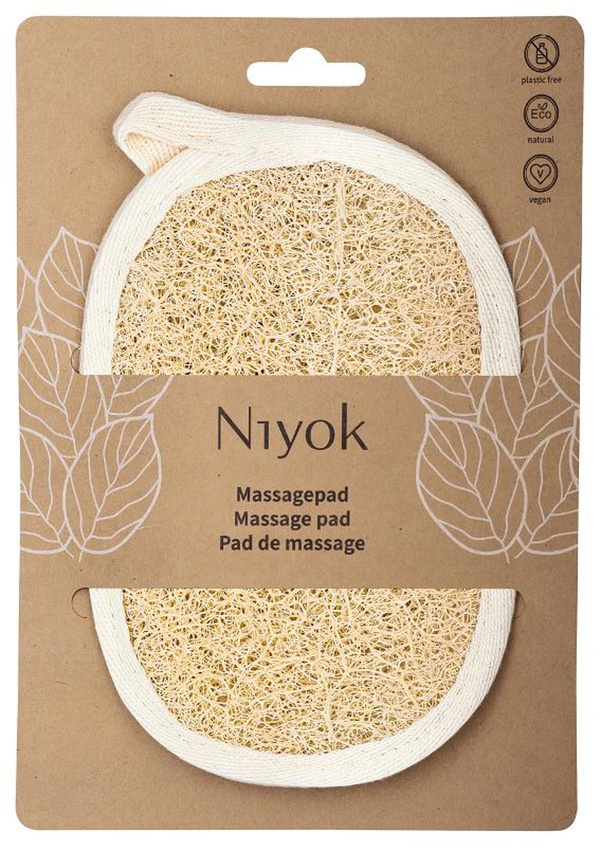 Produktfoto zu Niyok - Massagepad oval aus Luffa & Ba