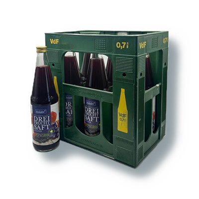 Produktfoto zu bioladen - Dreifruchtsaft rot - 6 x 0,7l