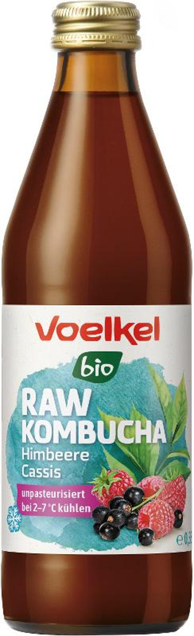 Produktfoto zu Voelkel - RAW Kombucha Himbeere Cassis - 0,33l