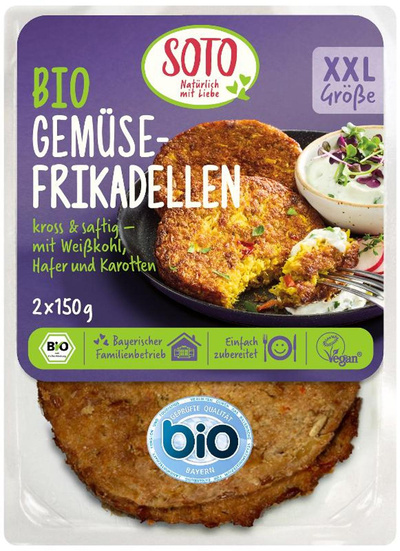 Produktfoto zu SOTO - Gemüsefrikadellen, vegan - 300g (2 Stück)