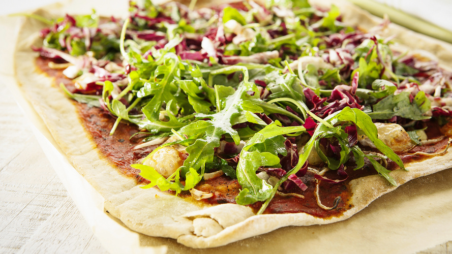 Rezeptbild für 264. Rucola Radicchio Pizza mit Camembert