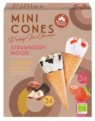 Produktfoto zu Ice Cream Factory - Mini Cones Mix Multipack - 60ml (6 Stück)