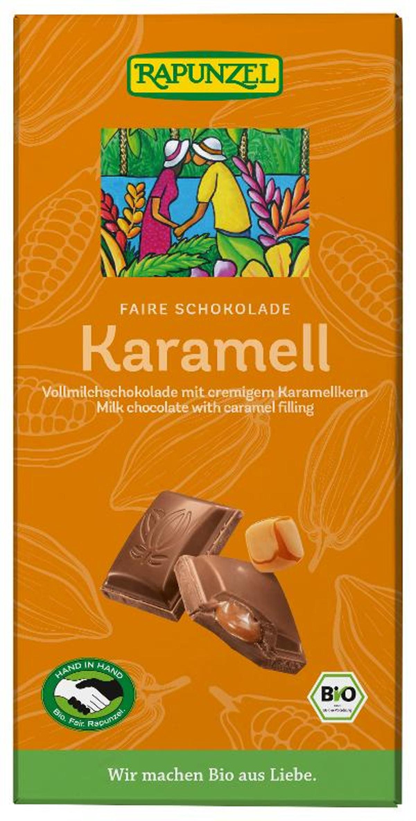 Produktfoto zu Rapunzel - Vollmilch Schokolade Karamell - 100 g