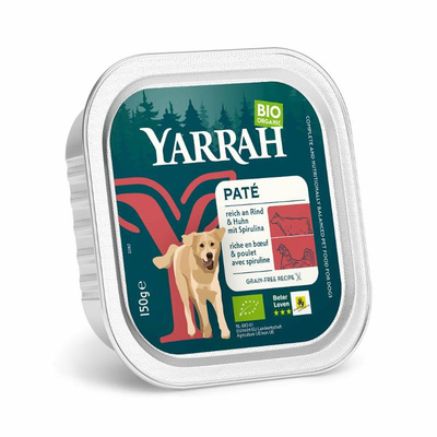 Produktfoto zu Yarrah - Hunde Paté Rind, getreidefrei - 150g