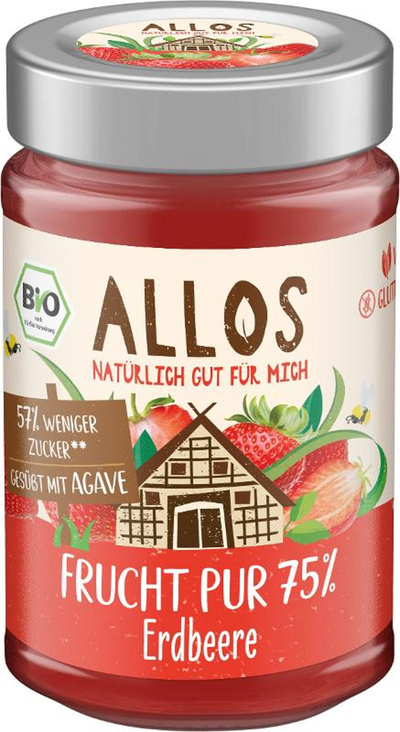 Produktfoto zu Allos - Frucht Pur Erdbeere - 200g