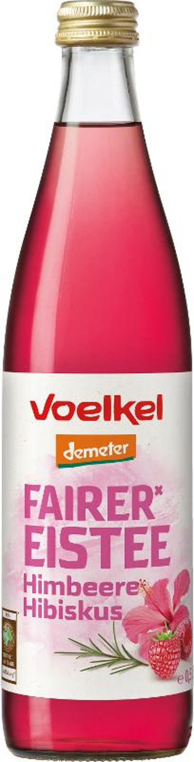 Produktfoto zu Voelkel - Eistee Himbeere Hibiskus - 0,5l