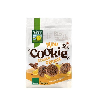 Produktfoto zu Bohlsener Mühle - Mini Cookie Schoko Orange - 125g