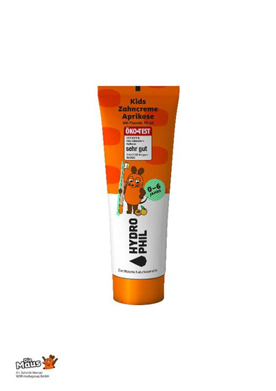 Produktfoto zu Hydrophil - Kids Zahncreme Maus Aprikose - 75ml