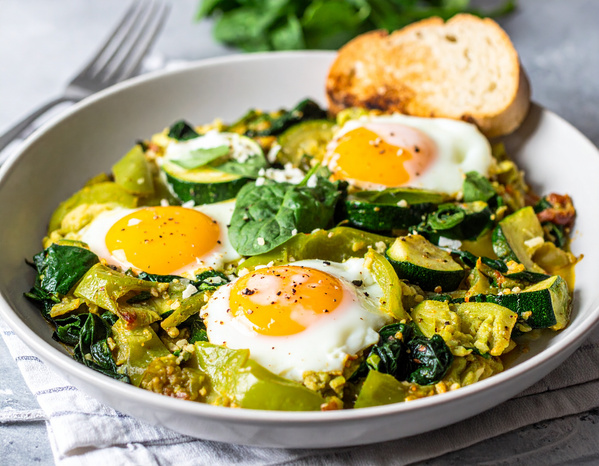 grüne Shakshuka