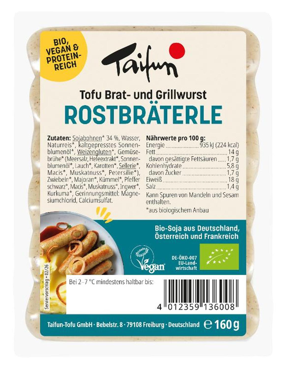 Produktfoto zu Taifun - Tofu Rostbräterle - 160g