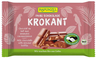 Produktfoto zu Rapunzel - Vollmilch Schokolade mit Mandelkrokant - 100g