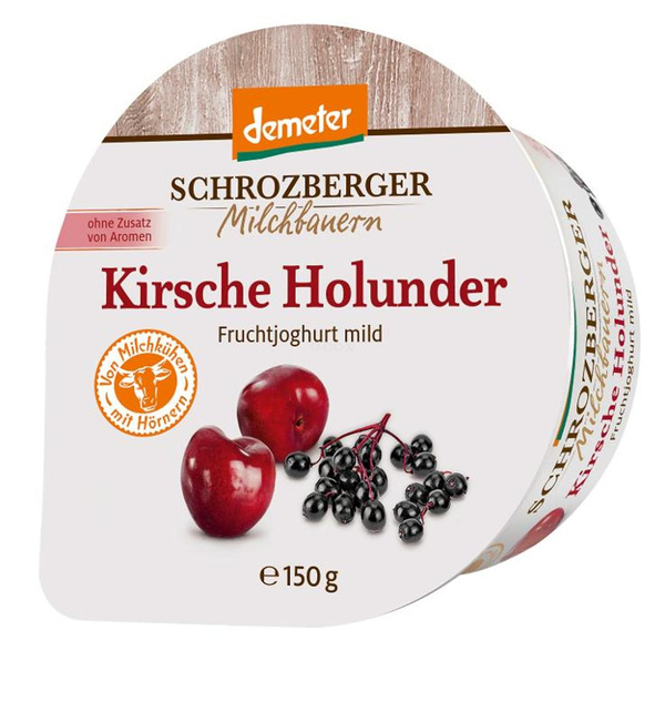 Produktfoto zu Schrozberger - Joghurt Kirsche Holunder, 3,5% - 150g