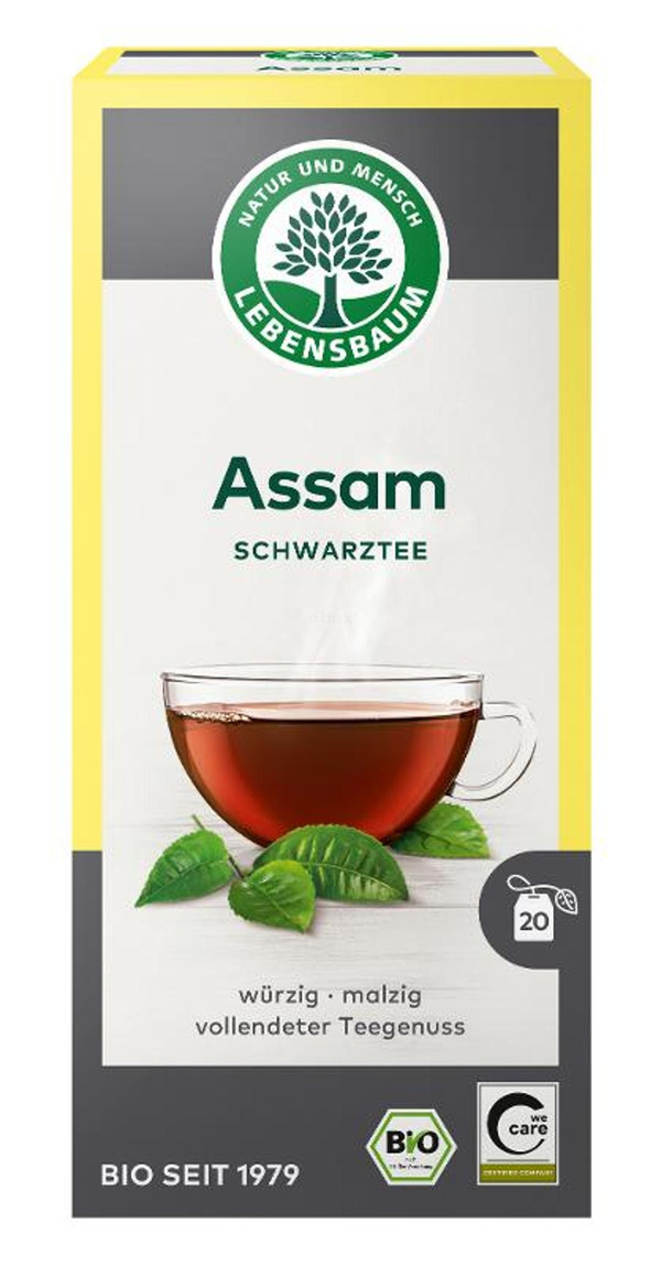 Produktfoto zu Lebensbaum - Schwarztee Assam - 20 x 2g
