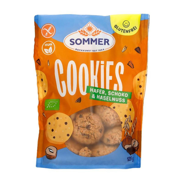 Produktfoto zu Sommer - Glutenfreie Cookies Hafer, Schoko, Nuss - 125g