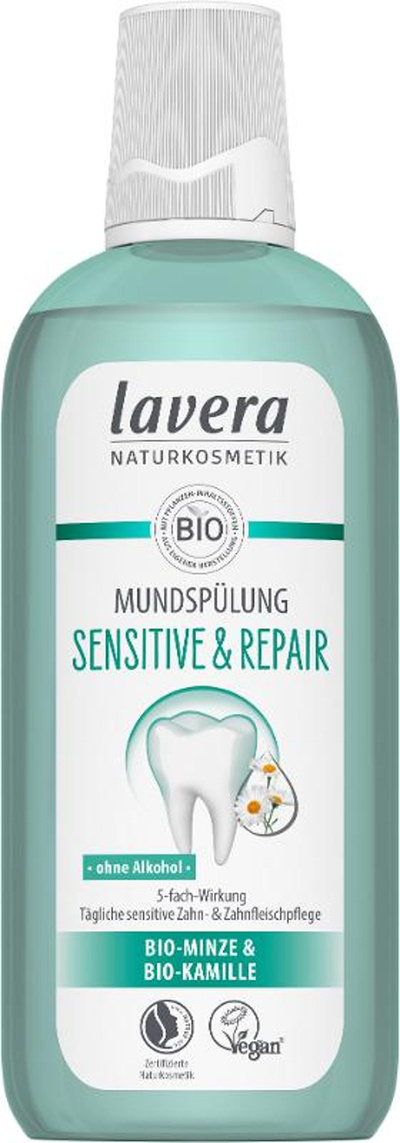 Produktfoto zu Lavera - Mundspülung Sensitiv & Repair - 400 ml