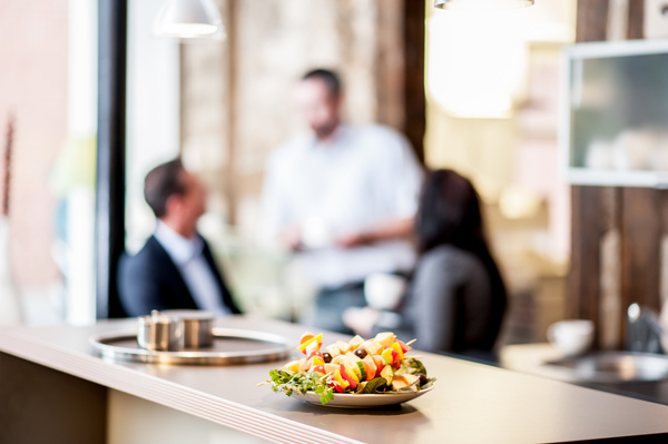 Büro mit gesunden Bio-Snacks