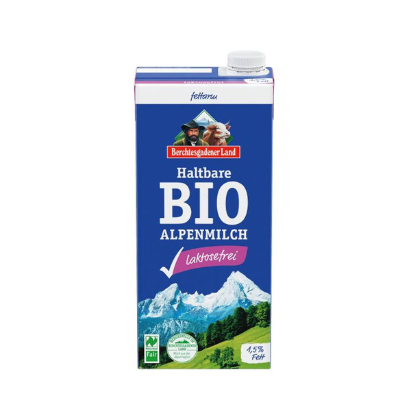 Produktfoto zu Berchtesgadener Land - Laktosefreie H-Milch, 1,5% - 1l