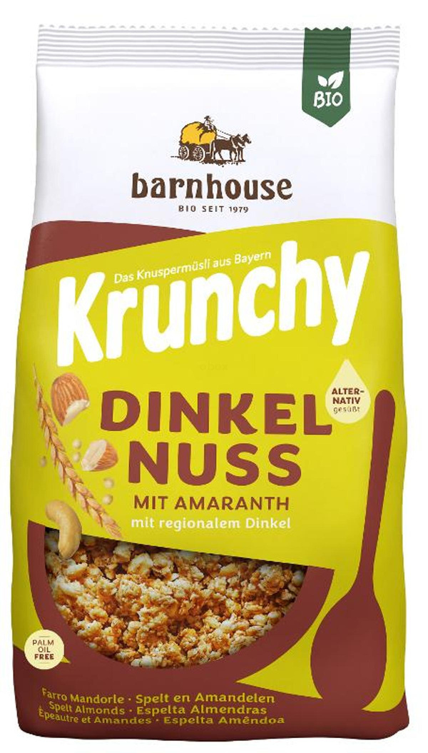 Produktfoto zu Barnhouse - Krunchy Amaranth Dinkel Nuss - 375g
