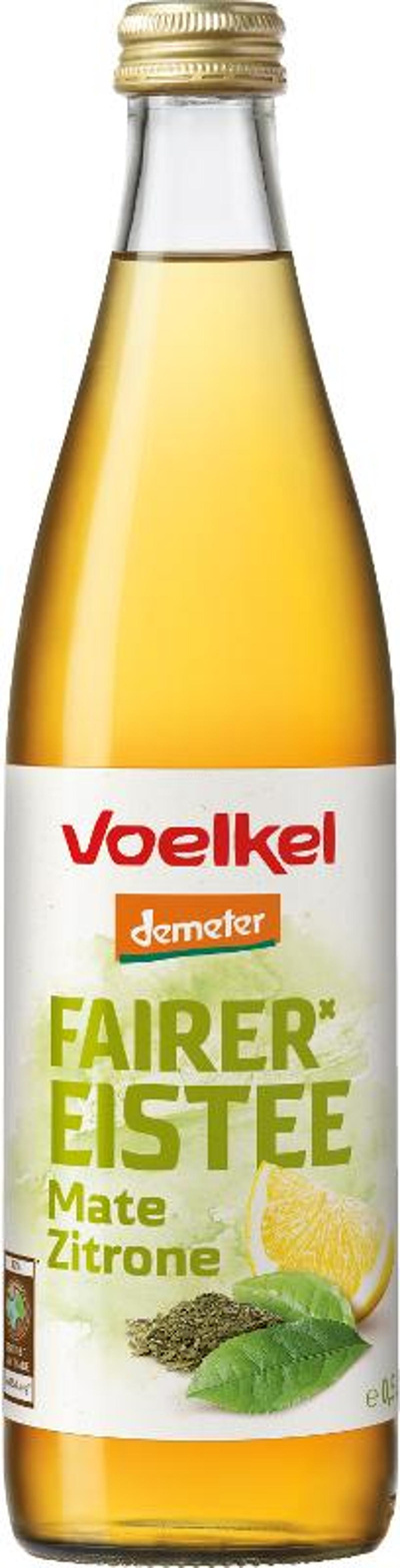 Produktfoto zu Voelkel - Eistee Mate & Zitrone - 0,5l