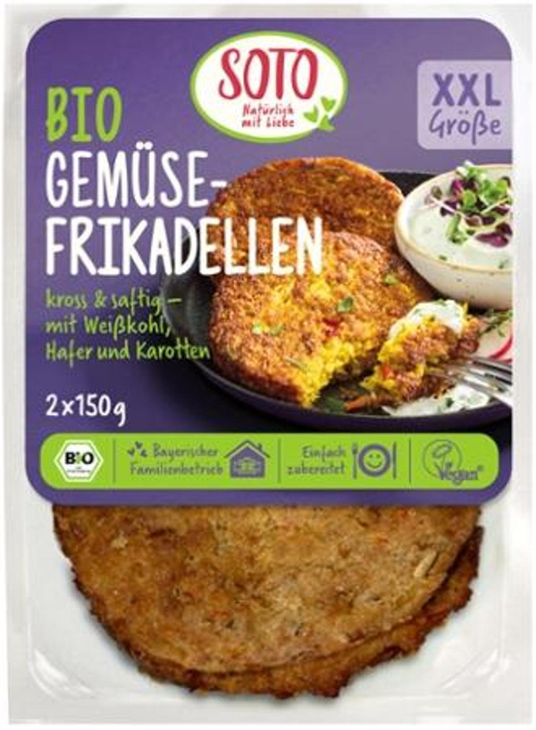 Produktfoto zu SOTO - Gemüsefrikadellen, vegan - 300g (2 Stück)