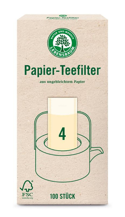 Produktfoto zu Lebensbaum - Teefilter, Größe 4 - 100 Stück