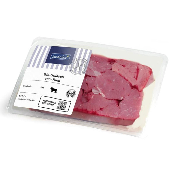 Produktfoto zu bioladen - Gulasch vom Rind - ca. 400g